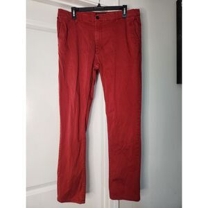 MATCH Men’s Red Cotton Chino Pants – Size 36 (XXL)
